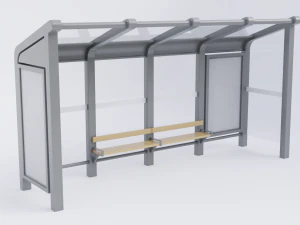 Bus Stop Shelter 3 3D Model