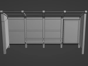 Bus Stop Shelter 3 3D Model