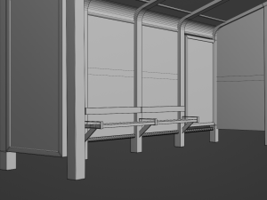 Bus Stop Shelter 3 3D 模型