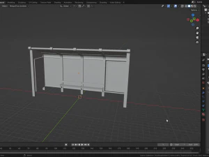 Bus Stop Shelter 3 3D Model