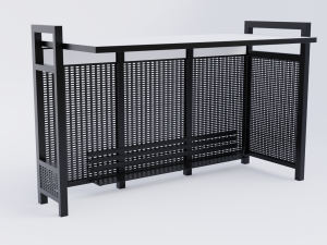 Bus Stop Shelter 4 Modelo 3D