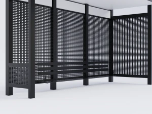 Bus Stop Shelter 4 3D Model