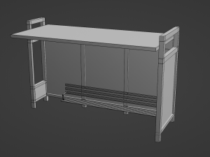 Bus Stop Shelter 4 Modelo 3D