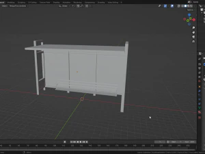 Bus Stop Shelter 4 3D Model
