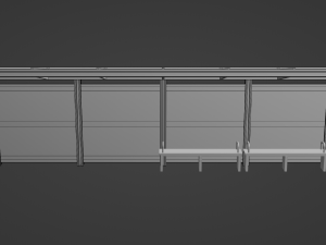 Bus Stop Shelter 5 3D Model