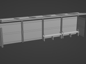 Bus Stop Shelter 5 3D Model