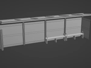 Bus Stop Shelter 5 3D Model