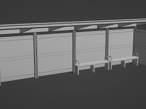 Bus Stop Shelter 5 3D Model