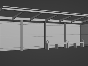Bus Stop Shelter 5 3D Model