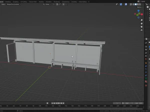 Bus Stop Shelter 5 3D Model