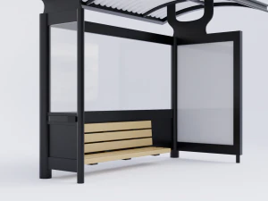 Abrigo de parada de &ocirc;nibus 6 Modelo 3D