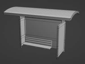 Bus Stop Shelter 6 3D Модель