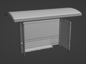 Bus Stop Shelter 6 3D Модель