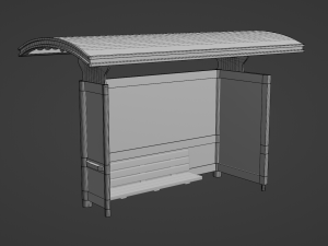 Bus Stop Shelter 6 3D Модель