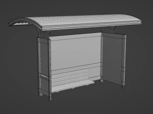 Abrigo de parada de &ocirc;nibus 6 Modelo 3D