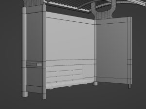 Bus Stop Shelter 6 3D Модель