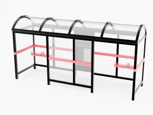 Bus Stop Shelter Collection 3D Model