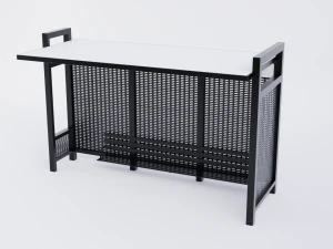 Bus Stop Shelter Collection 3D Model