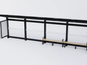 Bus Stop Shelter Collection 3D Model