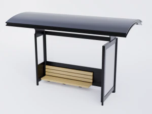 Bus Stop Shelter Collection 3D Model