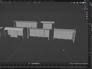 Bus Stop Shelter Collection 3D Model