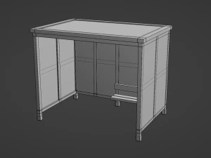 Bus Stop Shelter Collection 3D Model