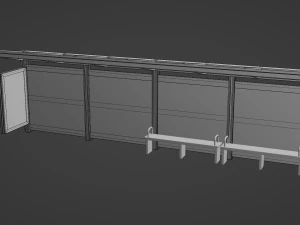Bus Stop Shelter Collection 3D Model