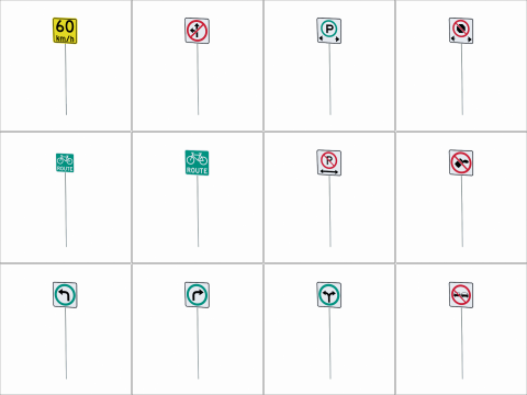 Road Sign Collection 3D 模型