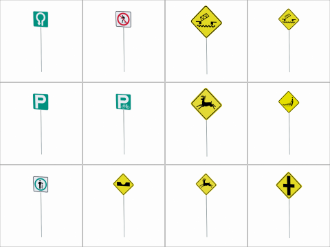 Road Sign Collection 3D 模型