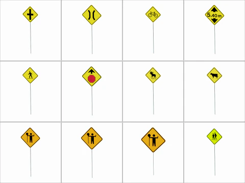 Road Sign Collection 3D Model