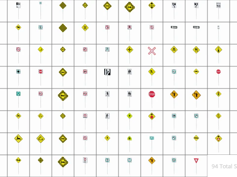 Road Sign Collection 3D Model