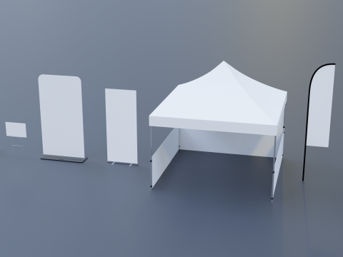 Customizable Advertising Signage Collection 3D Model
