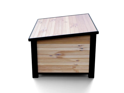 Outdoor Wooden Storage Box 3D Model
