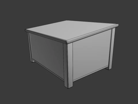 Outdoor Wooden Storage Box 3D Model