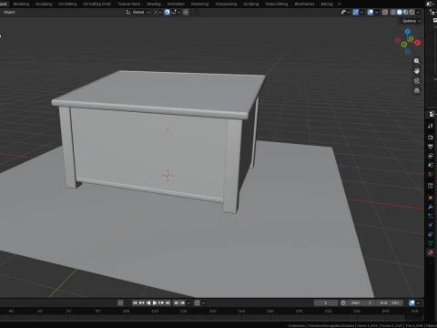 Outdoor Wooden Storage Box 3D Model