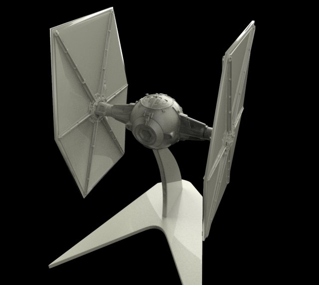 tie-fighter for 3d printing Modelo de impresión 3D .c4d .max .obj .3ds .fbx .stl .blend 