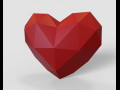 Low poly heart 3d print 3D Model