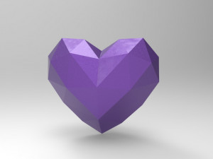 low poly heart 3d print Modèles 3D en vedette