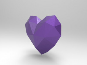 low poly heart 3d print Modèles 3D en vedette