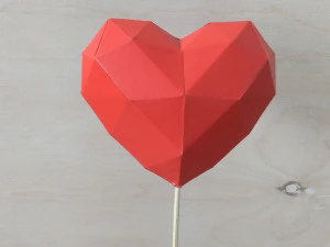 low poly heart 3d print 3D Print Model