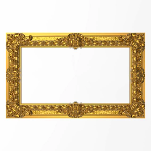 carved picture frame 3D Model .c4d .max .obj .3ds .fbx .stl .blend