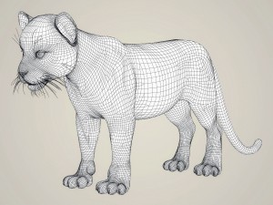photorealistic cougar cub 3D Модель
