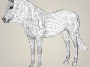 fotorealistyczny brązowy koń Model 3D