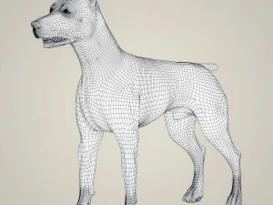 realistic doberman dog 3D Model