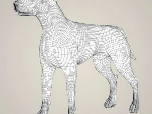 cachorro d&aacute;lmata realista Modelo 3D