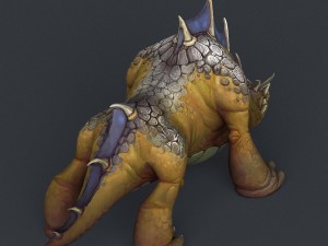 game ready fantasy bull monster Modelo 3D