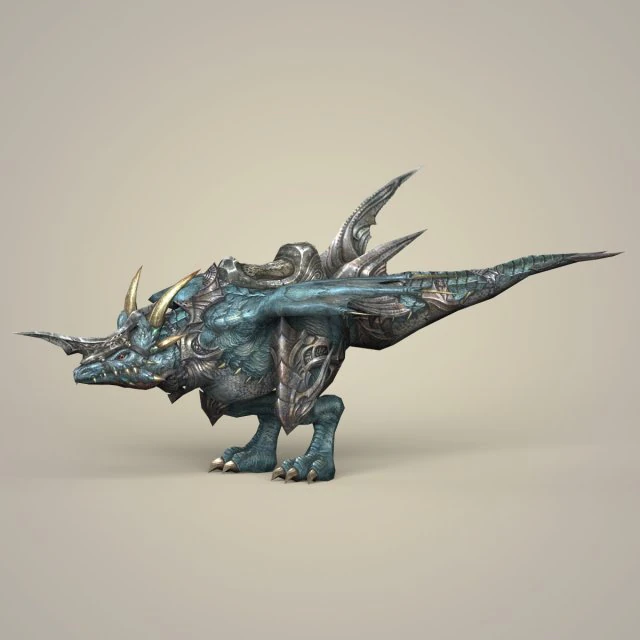 game ready warrior dragon 3D Model .c4d .max .obj .3ds .fbx .stl .blend 