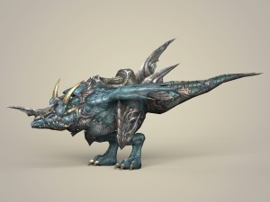 game ready warrior dragon 3D Model
