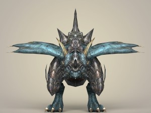 game ready warrior dragon 3D Model