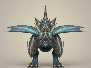 game ready warrior dragon 3D Model